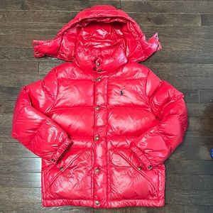 Polo By Ralph Lauren - Water-Repellent Down Jacket, Kids M (10-12), Red.